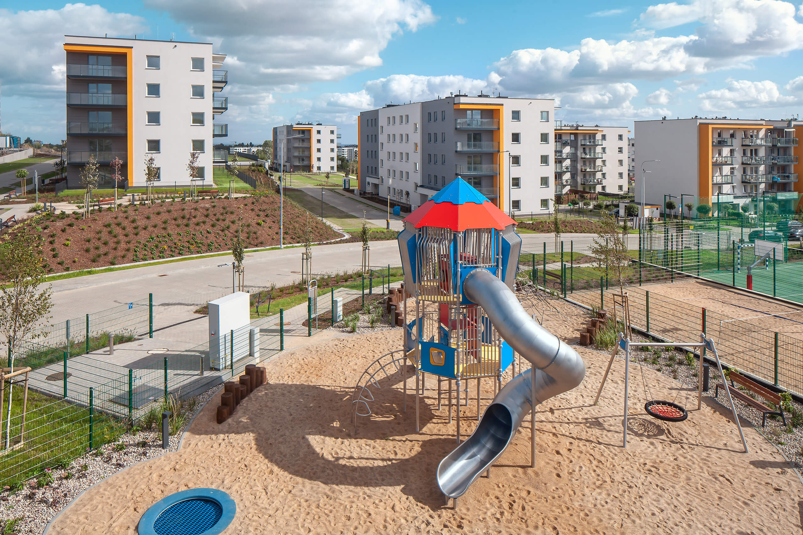 plac zabaw na osiedlu OPTIMA w Gdańsku